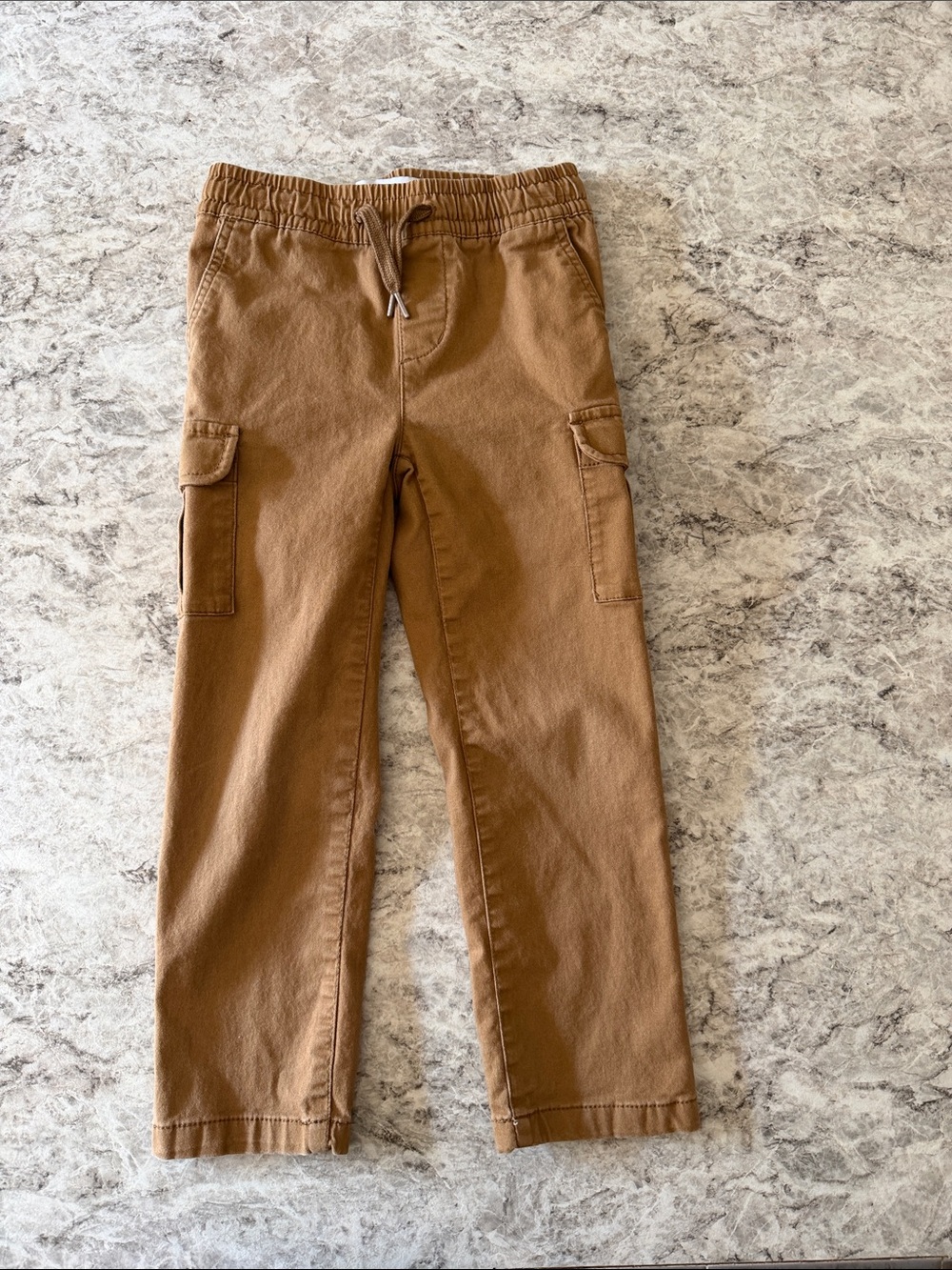 Kids Brown Cargo Pull-On Pants